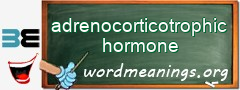 WordMeaning blackboard for adrenocorticotrophic hormone